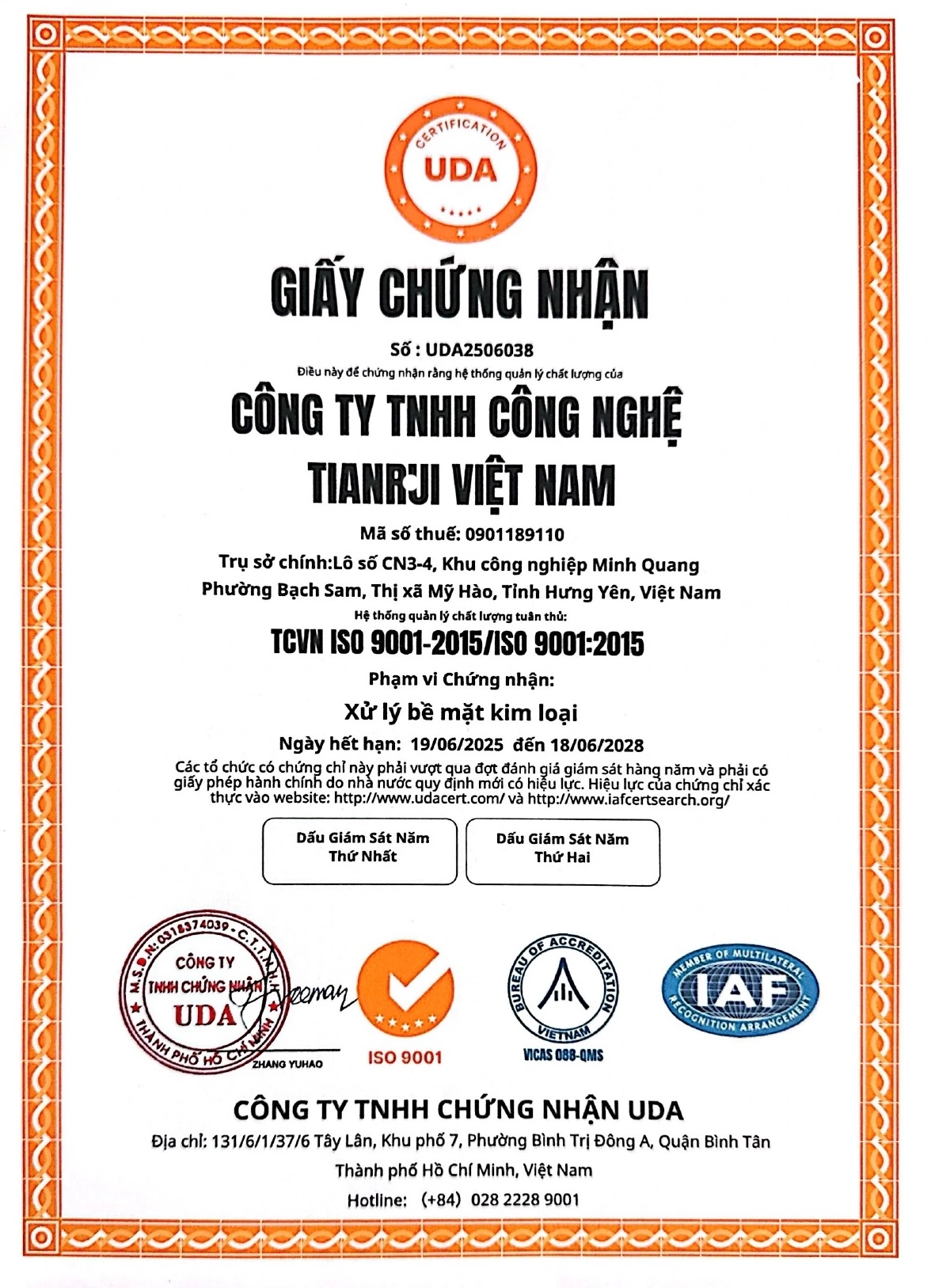 Chứng nhận ISO 9001:2015
